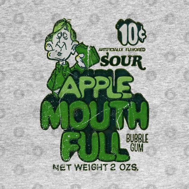 Sour Apple Mouth Full Bubble Gum by offsetvinylfilm